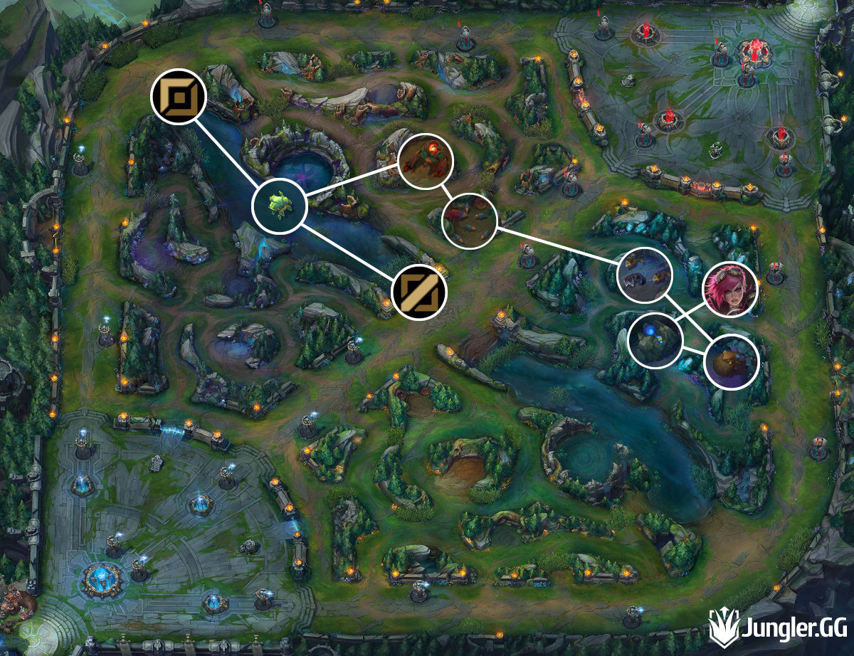Pro Vi jungle path, S13 jg routes, clearing guide and build